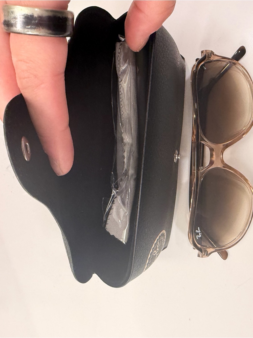 Ray-Ban Women's Tortoiseshell Frame Sunglasses with Brown Gradient Lenses